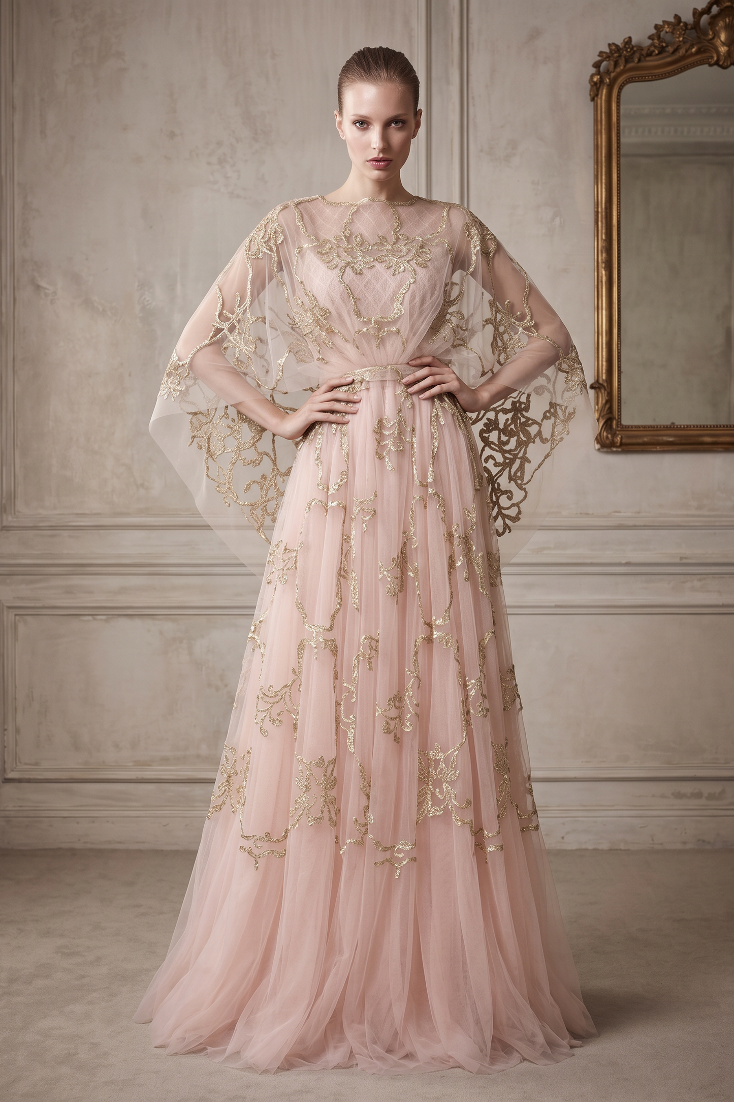 Draped Over Evening Dress