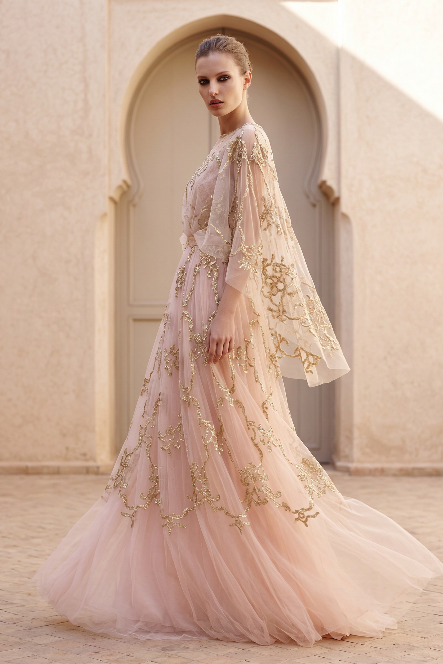 Draped Over Evening Dress