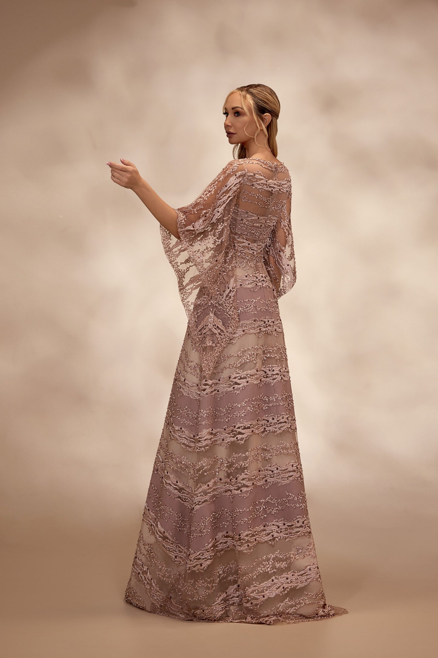 Semi-Sheer Rosewood Dress