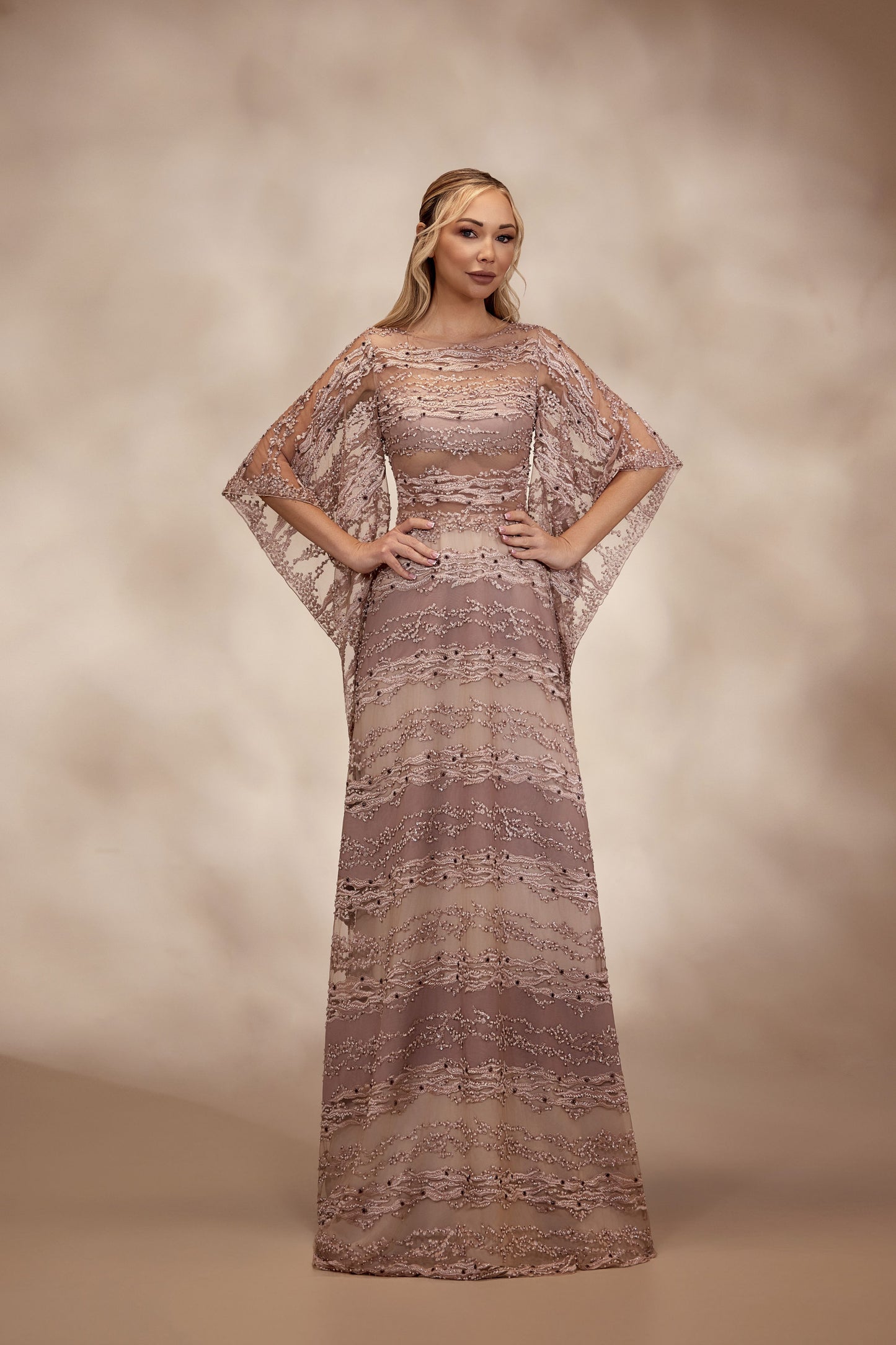 Semi-Sheer Rosewood Dress