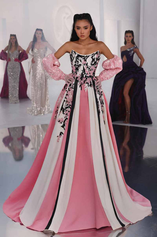 Striped Ballgown