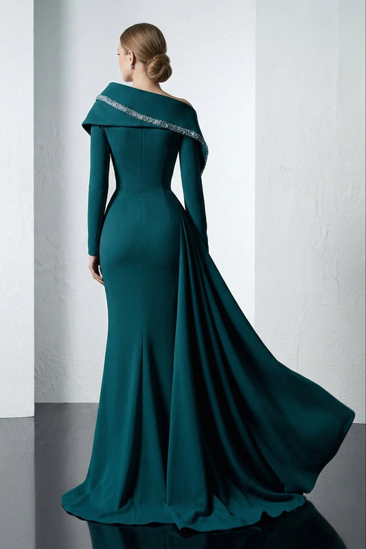 Long Sleeve Sweetheart Mermaid Gown