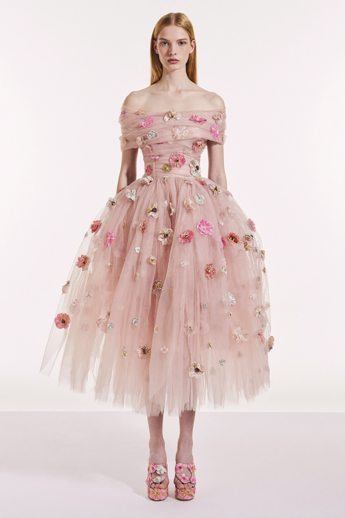 Floral Voluminous Midi Dress