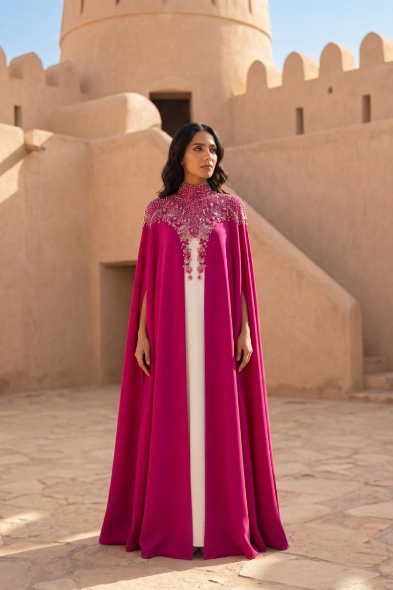 Embroidered Layered Kaftan