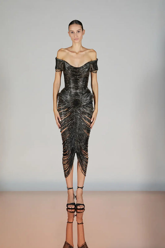 Off-Shoulder Balog Dress