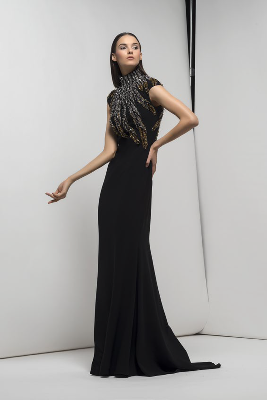 Embroidered Boardman Gown
