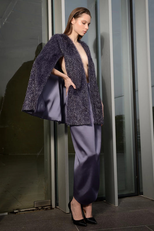 Open-Front Coat and Trousers Set