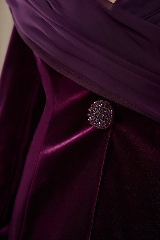 Velvet Jacket Skirt Set