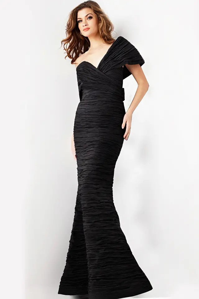 Off the Shoulder Crinkled Gown