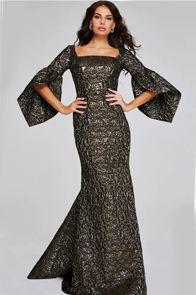 Flared Bell Sleeve Gown