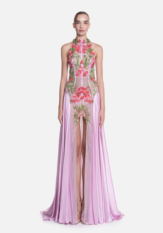 Sleeveless Halter Dress