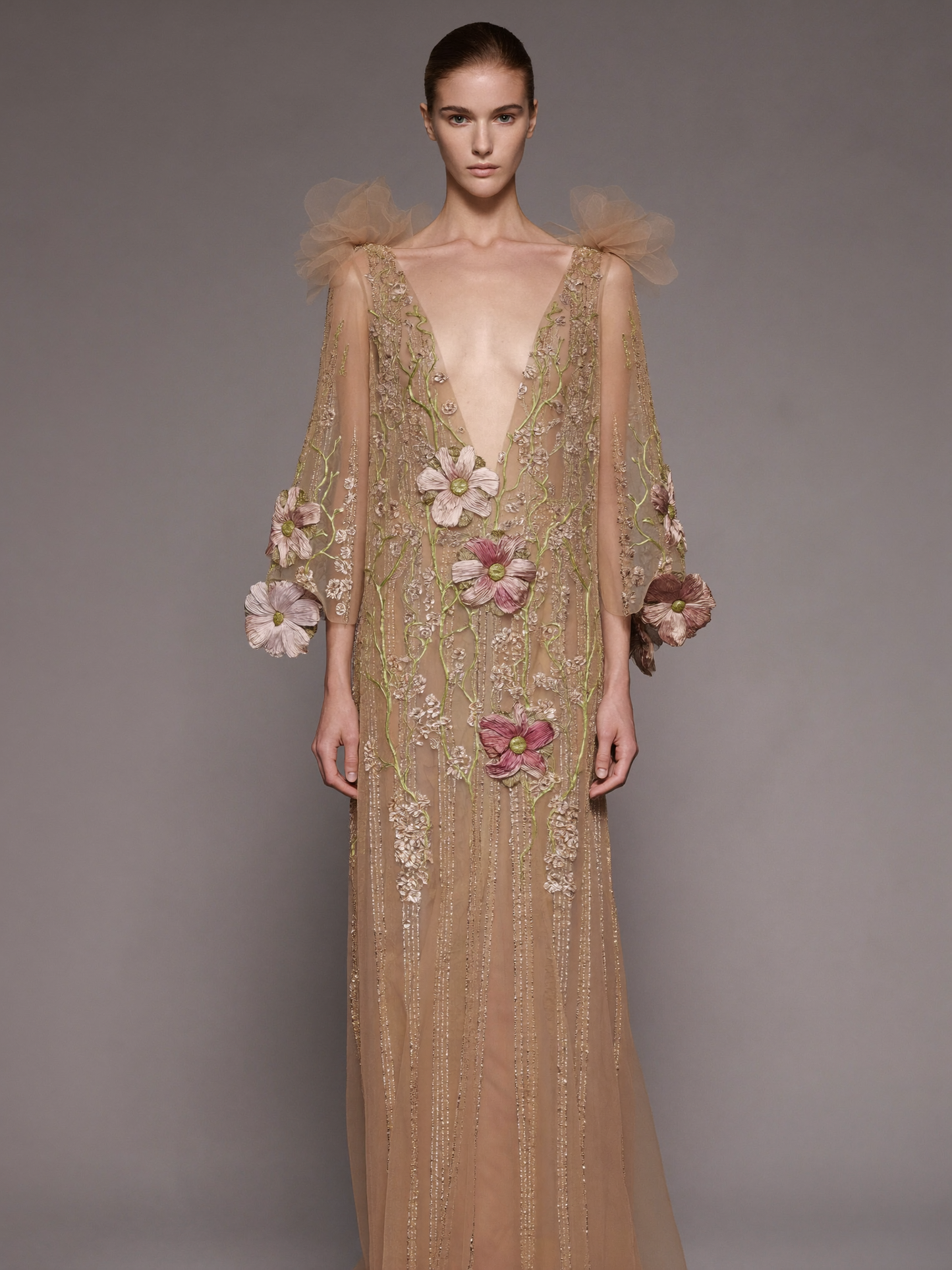 Long Sleeve Evening Dress
