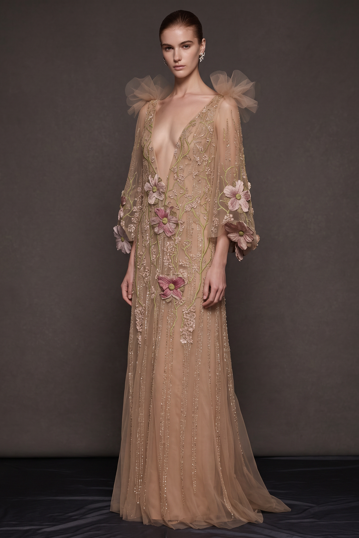 Long Sleeve Evening Dress