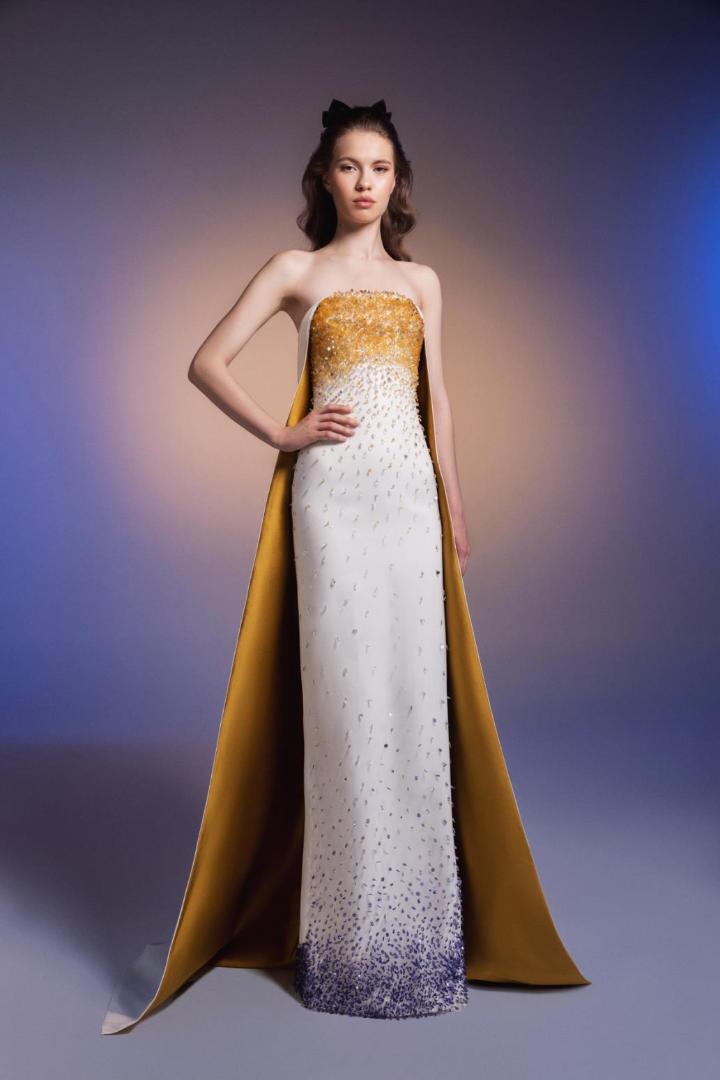 Strapless Soft Ombre Gown