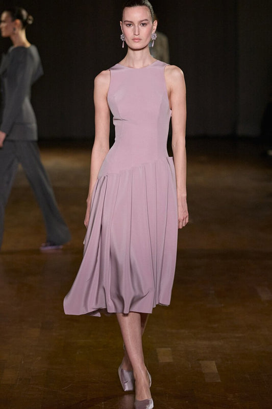 Sleeveless Pleated Midi Dress