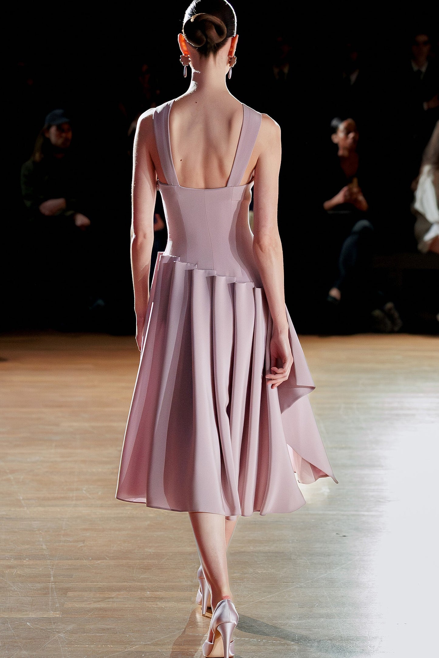 Sleeveless Pleated Midi Dress