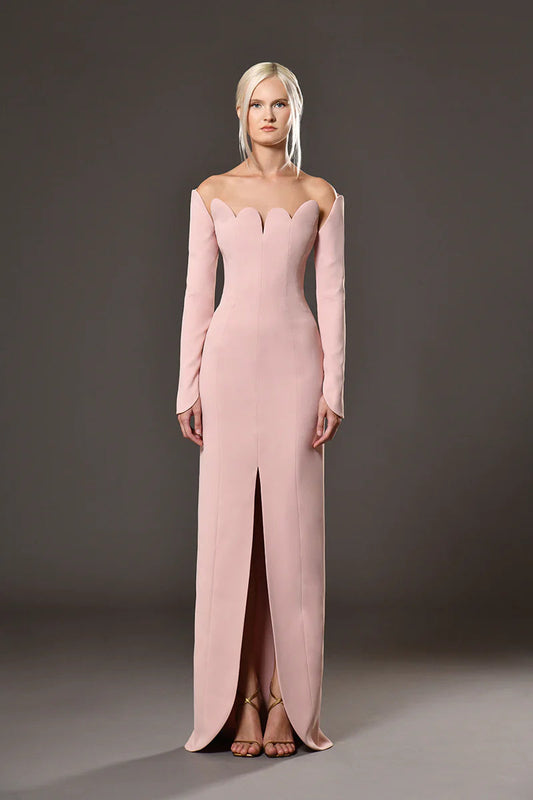 Off-Shoulder Petal Dress