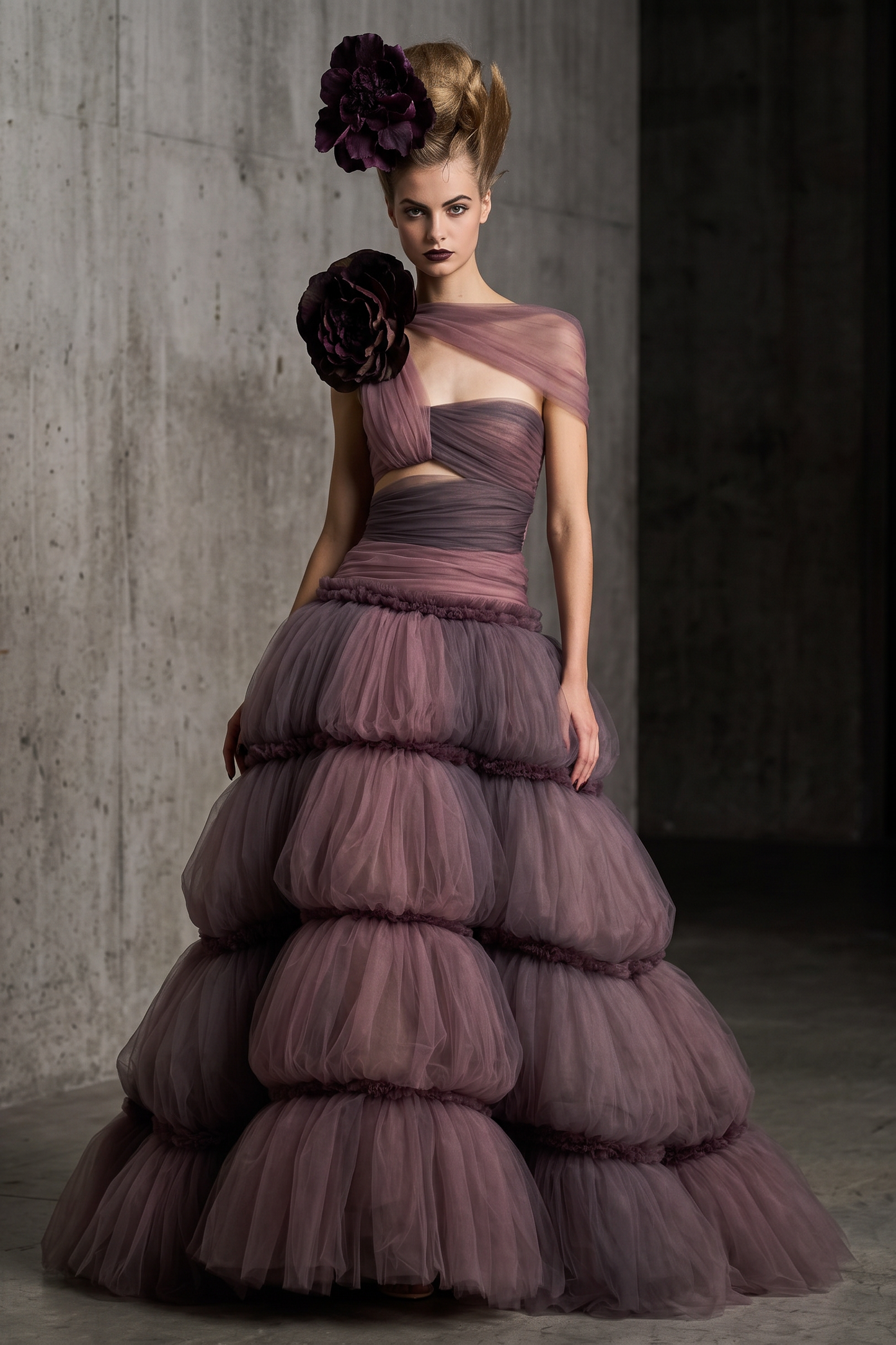 Asymmetric Evening Gown