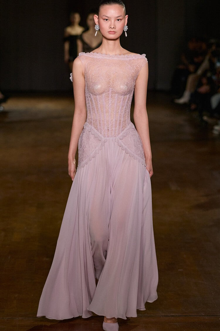 Sleeveless Sheer Maxi Dress