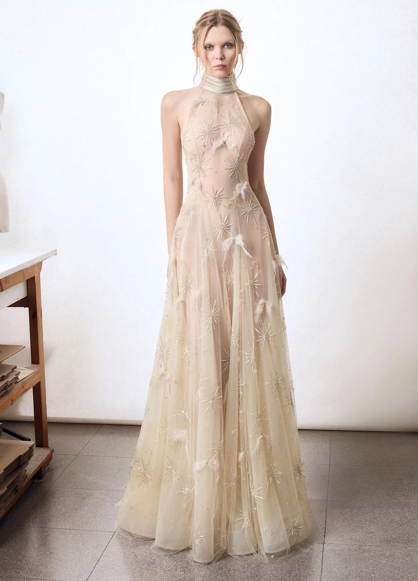 Sleeveless Halter Dress