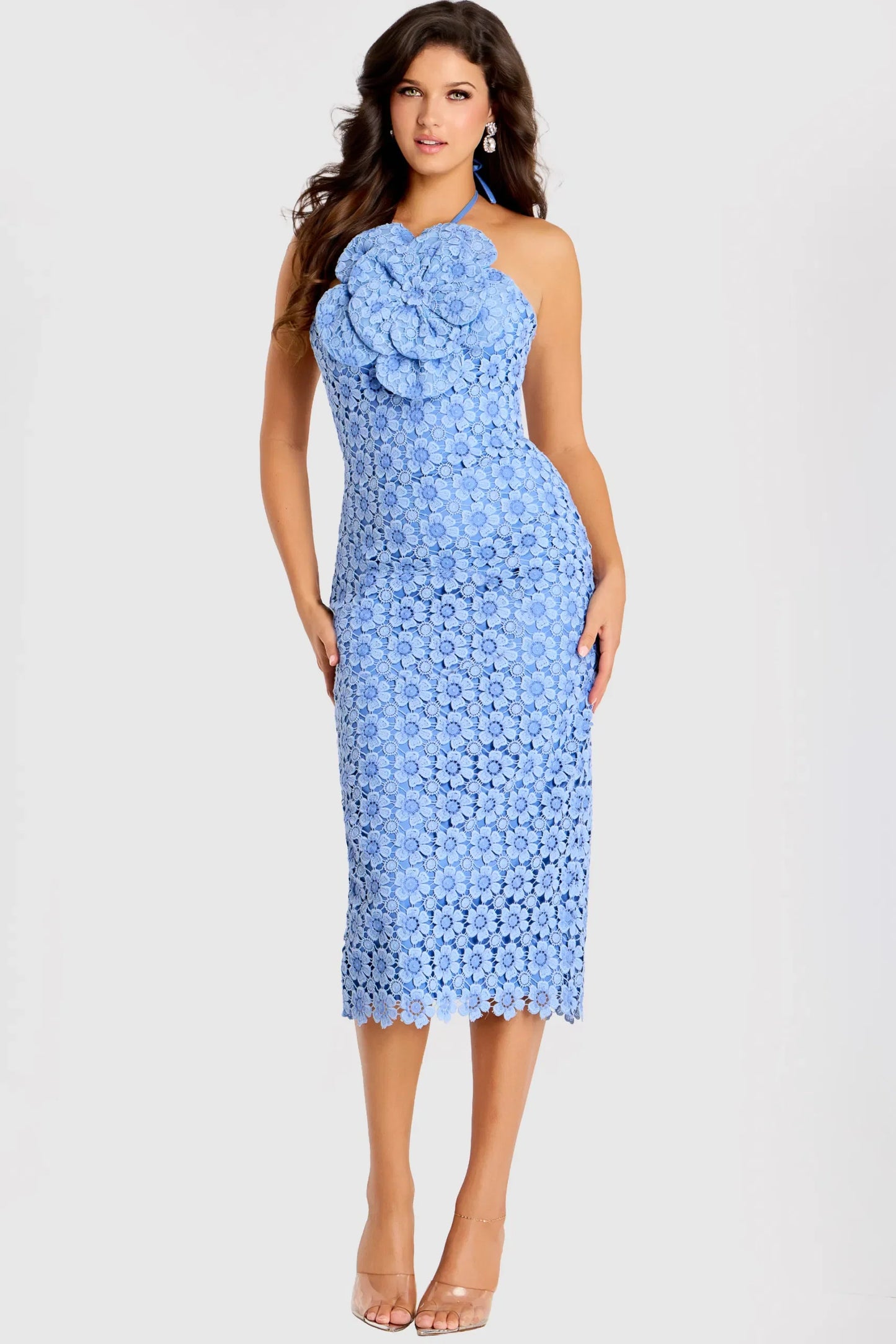 Floral Lace Midi Dress