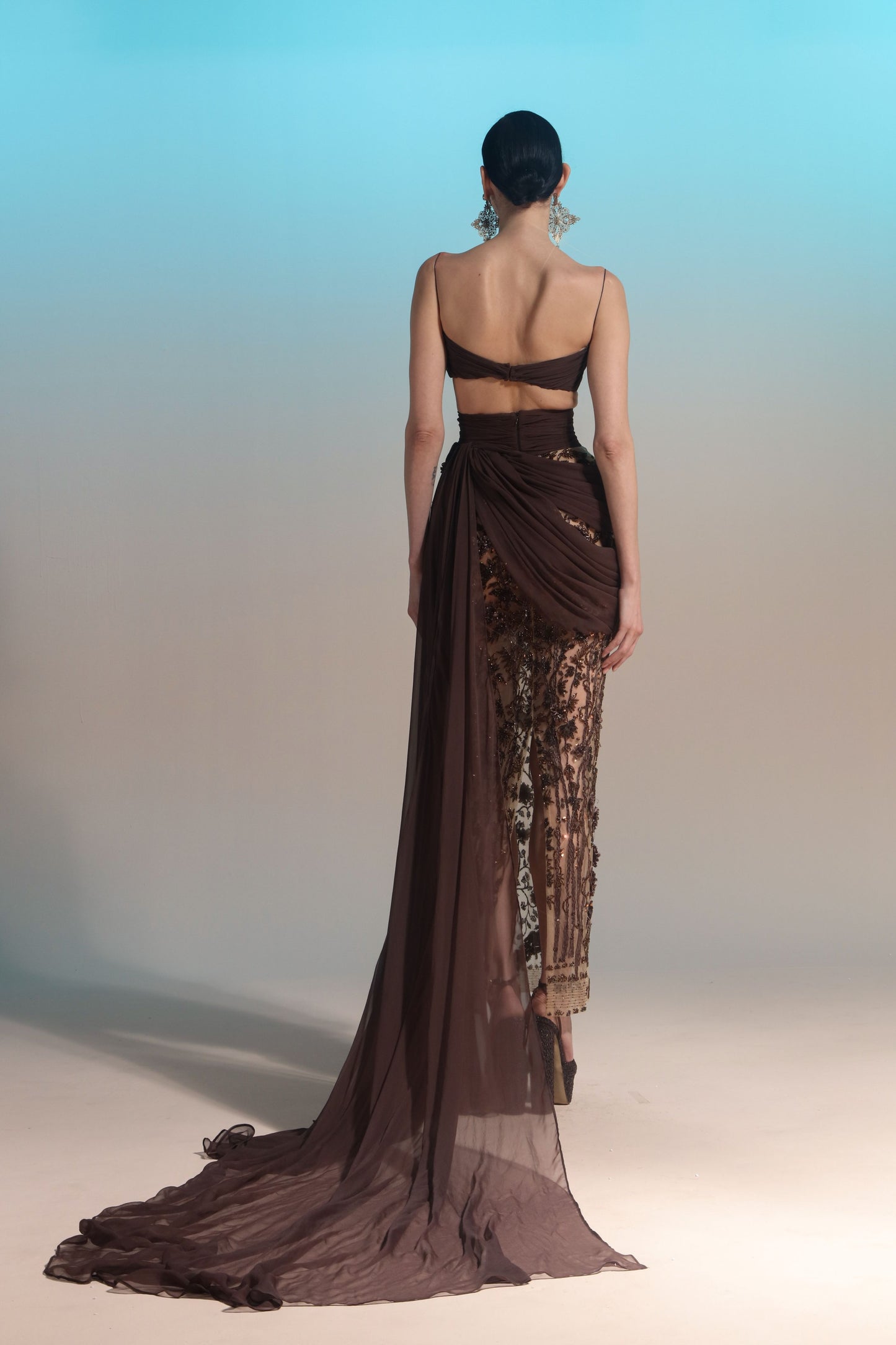 Draped Two-Piece Gown