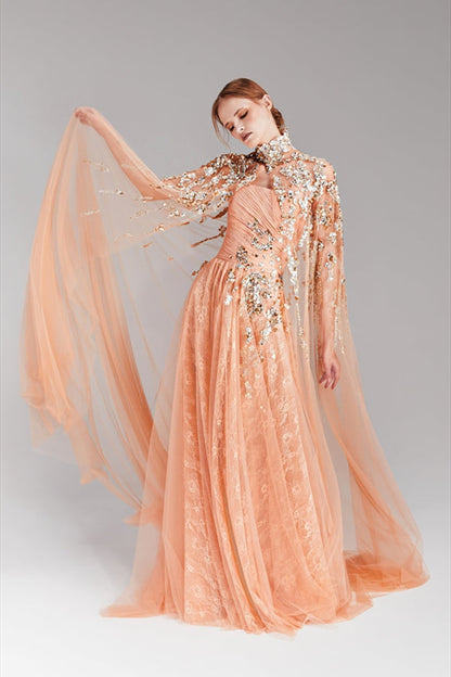 Shimmer Embellished Gown