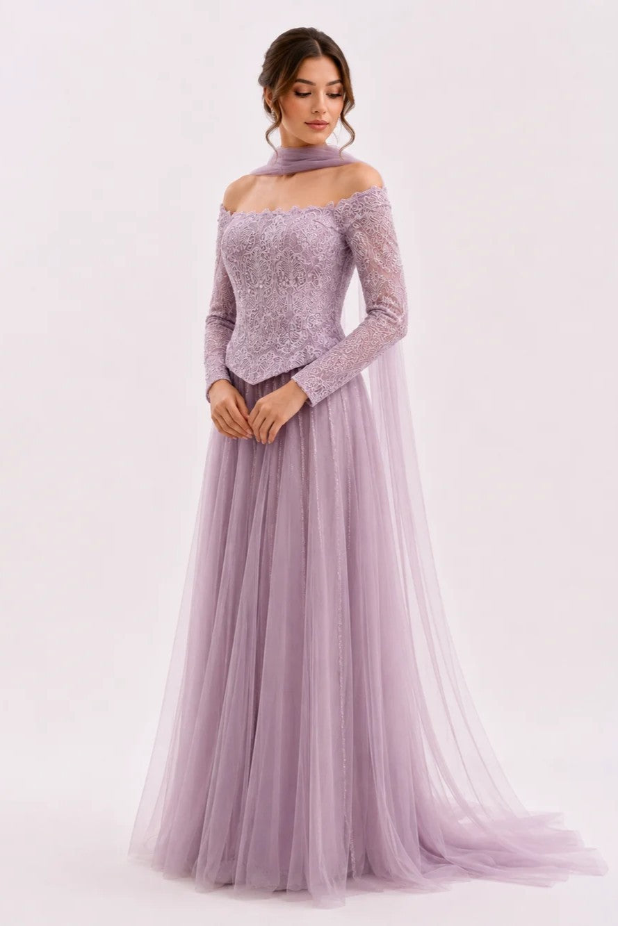 Lace Corset Set and Layered Tulle Skirt