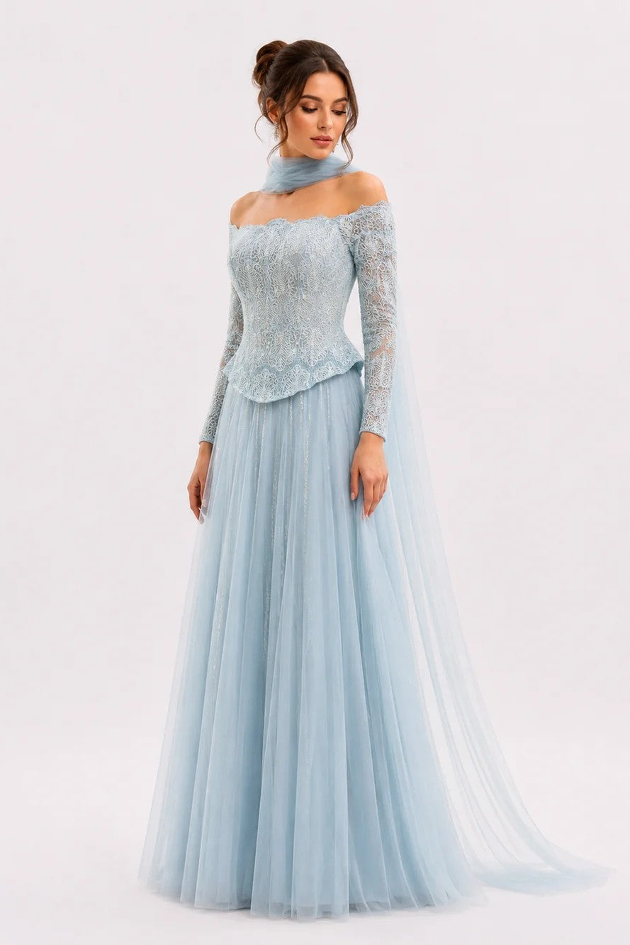 Lace Corset Set and Layered Tulle Skirt
