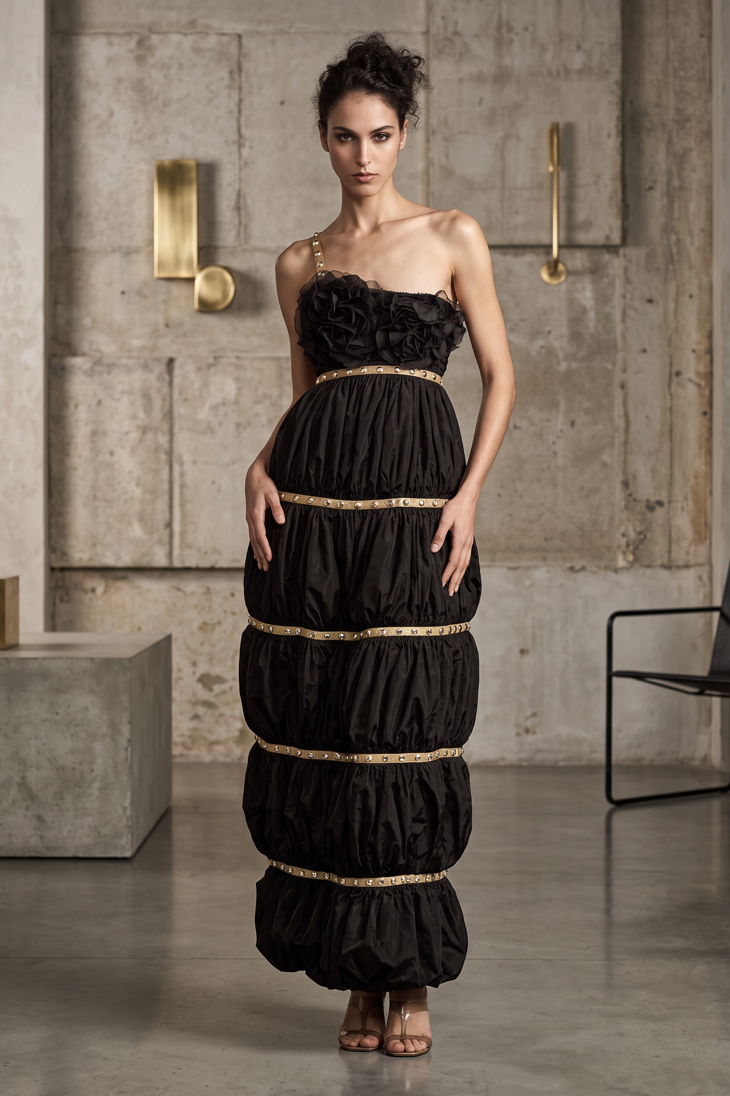 One-Shoulder Evening Dress