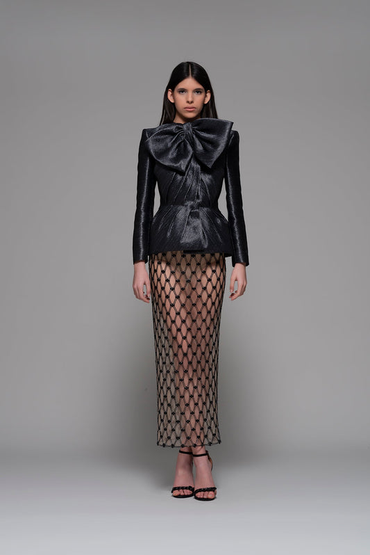 Dorno Long Sleeve Jacket and Column Skirt