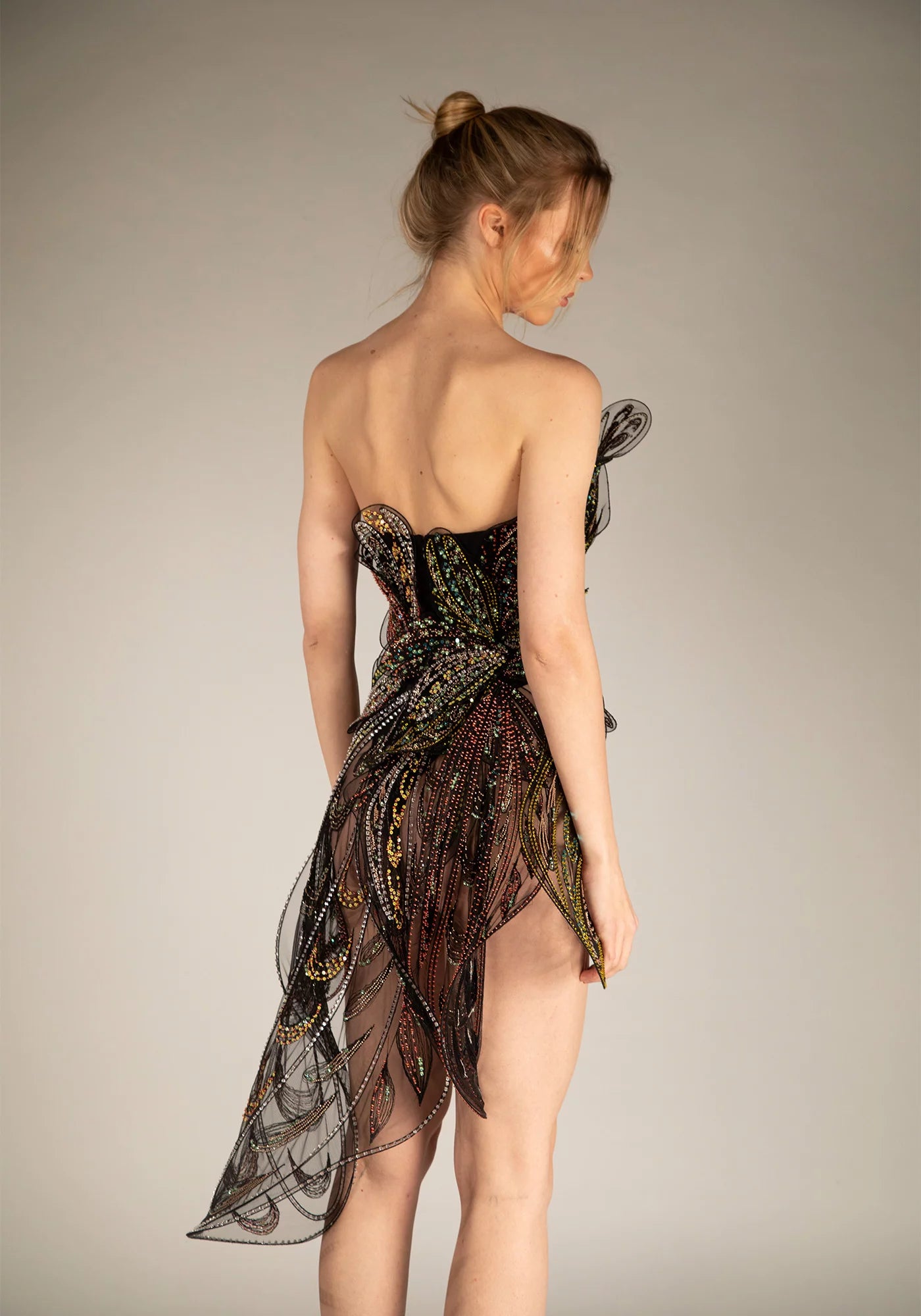 Strapless Short Illusion Dress