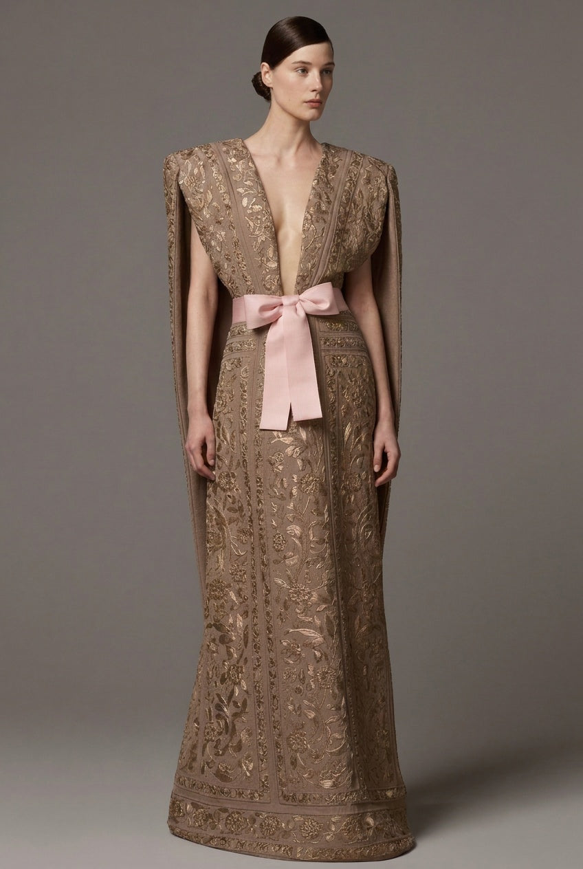 Caped Shoulder Kaftan