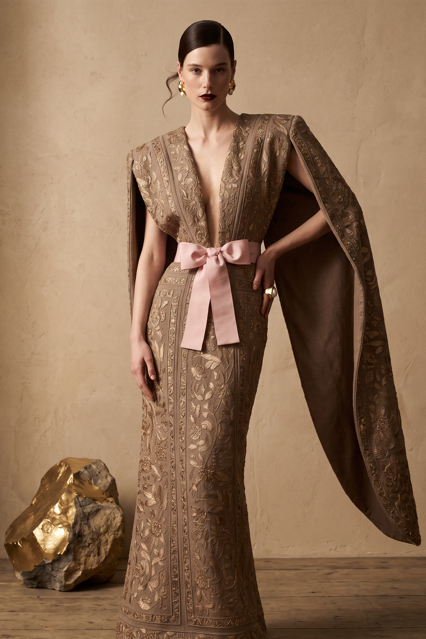 Caped Shoulder Kaftan