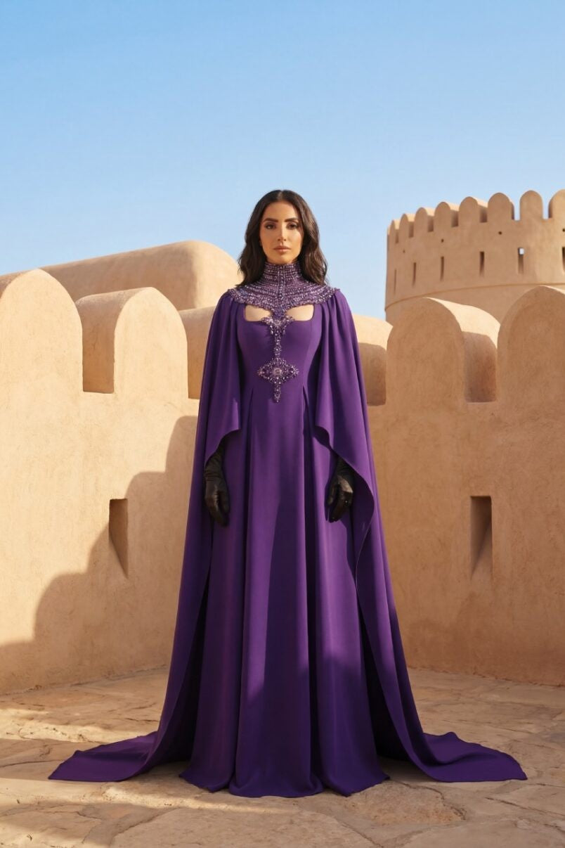 Cape Sleeve Cut-Out Kaftan