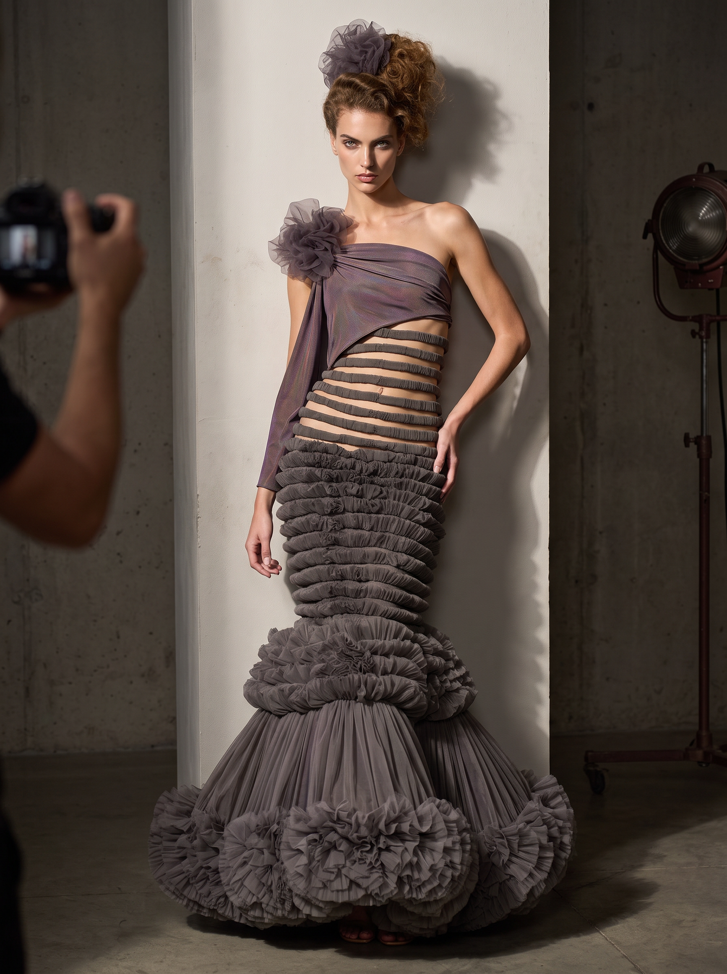Asymmetric One-Shoulder Gown