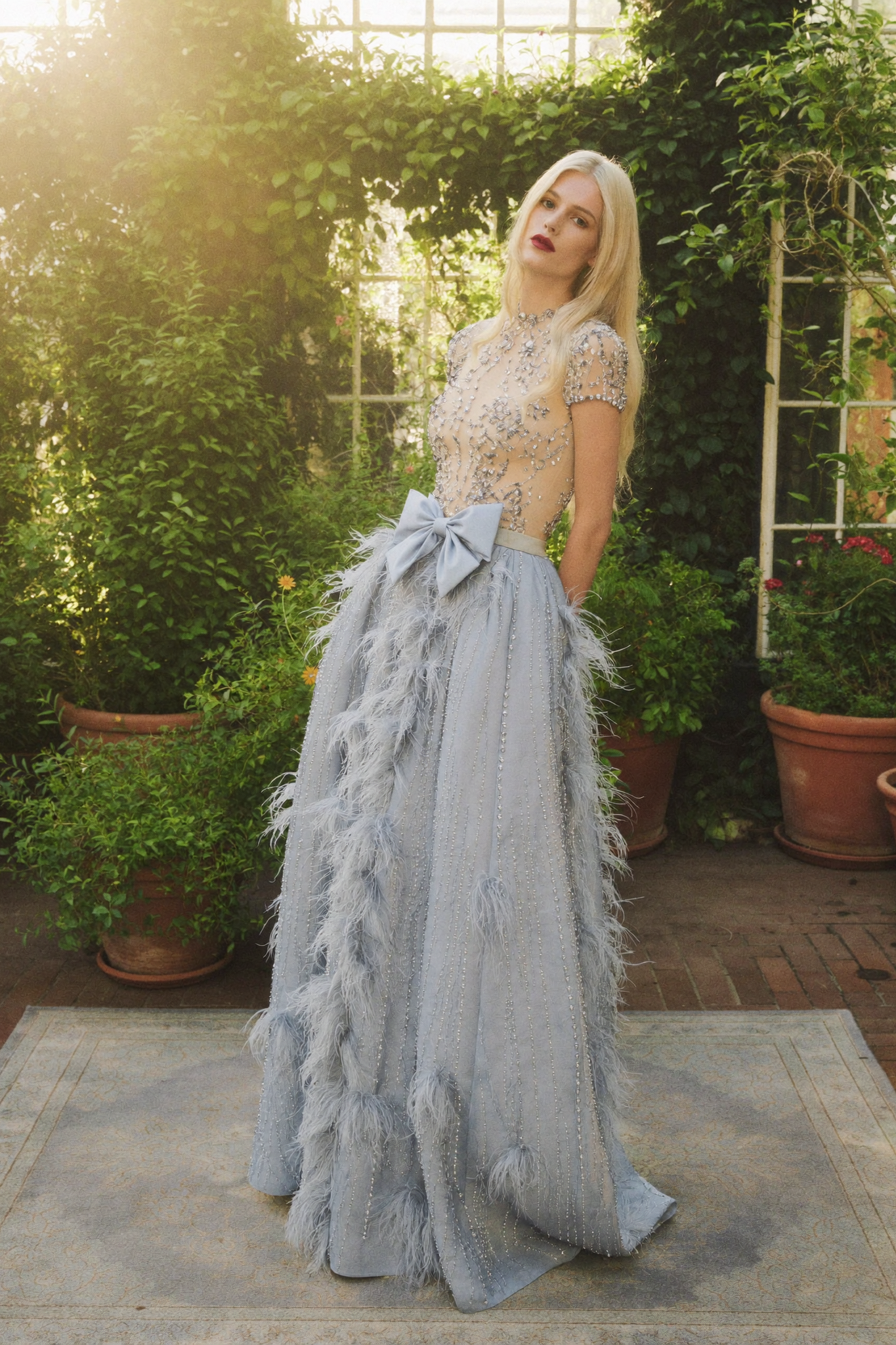Short Sleeve Evening Gown