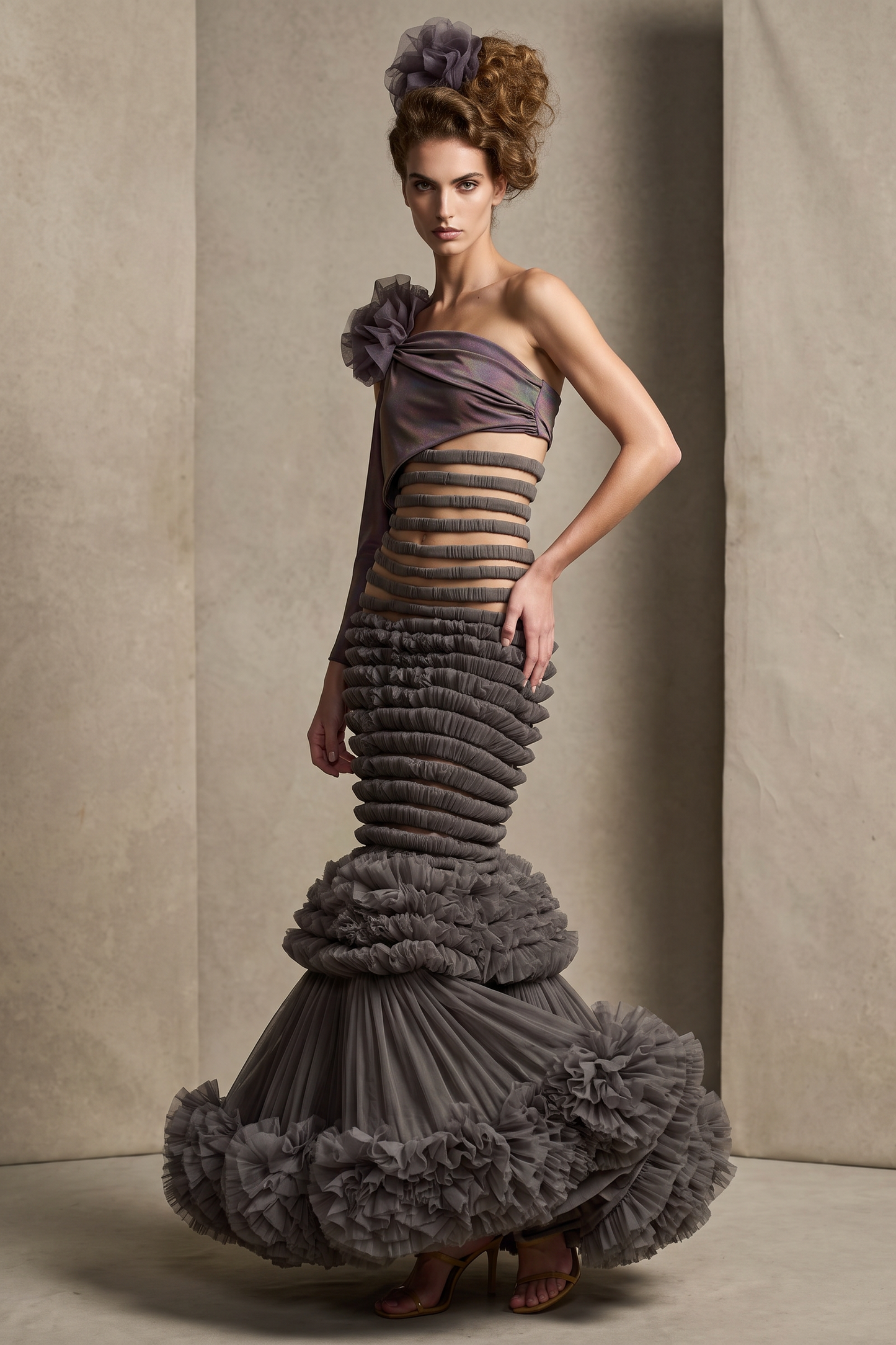 Asymmetric One-Shoulder Gown