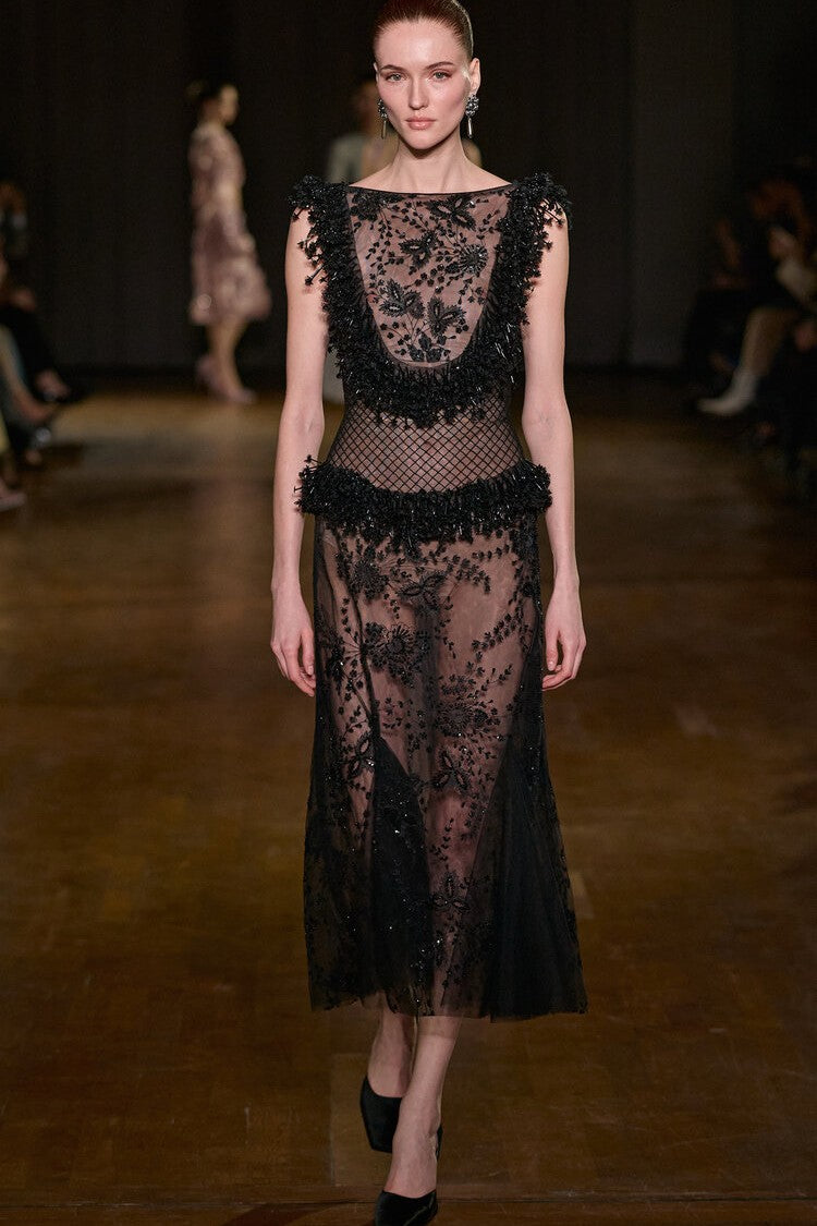 Sleeveless Lace Maxi Dress