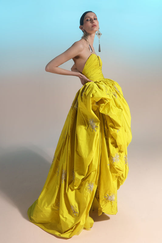 Strapless Structured Gown