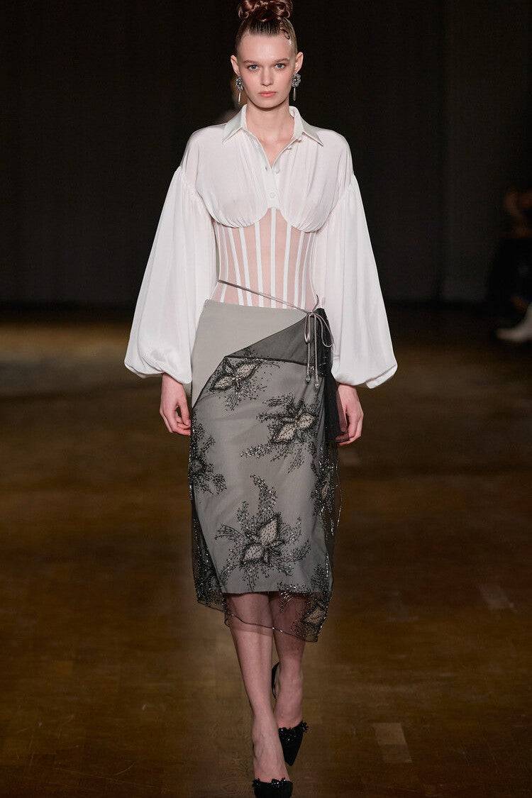 Long Sleeve Top and Midi Skirt