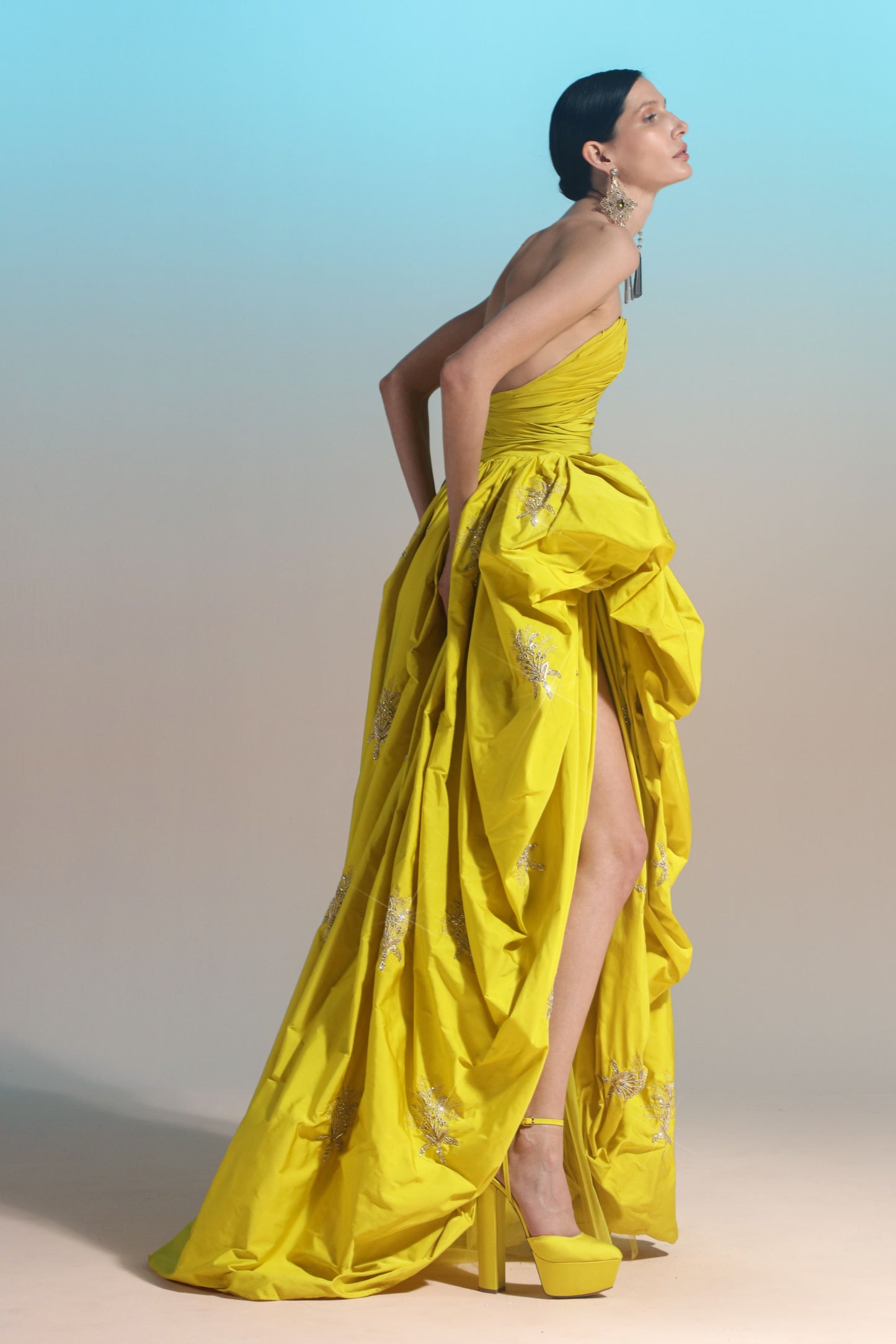 Strapless Structured Gown
