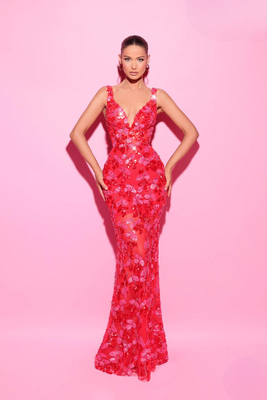 Micaela Embroidered Gown