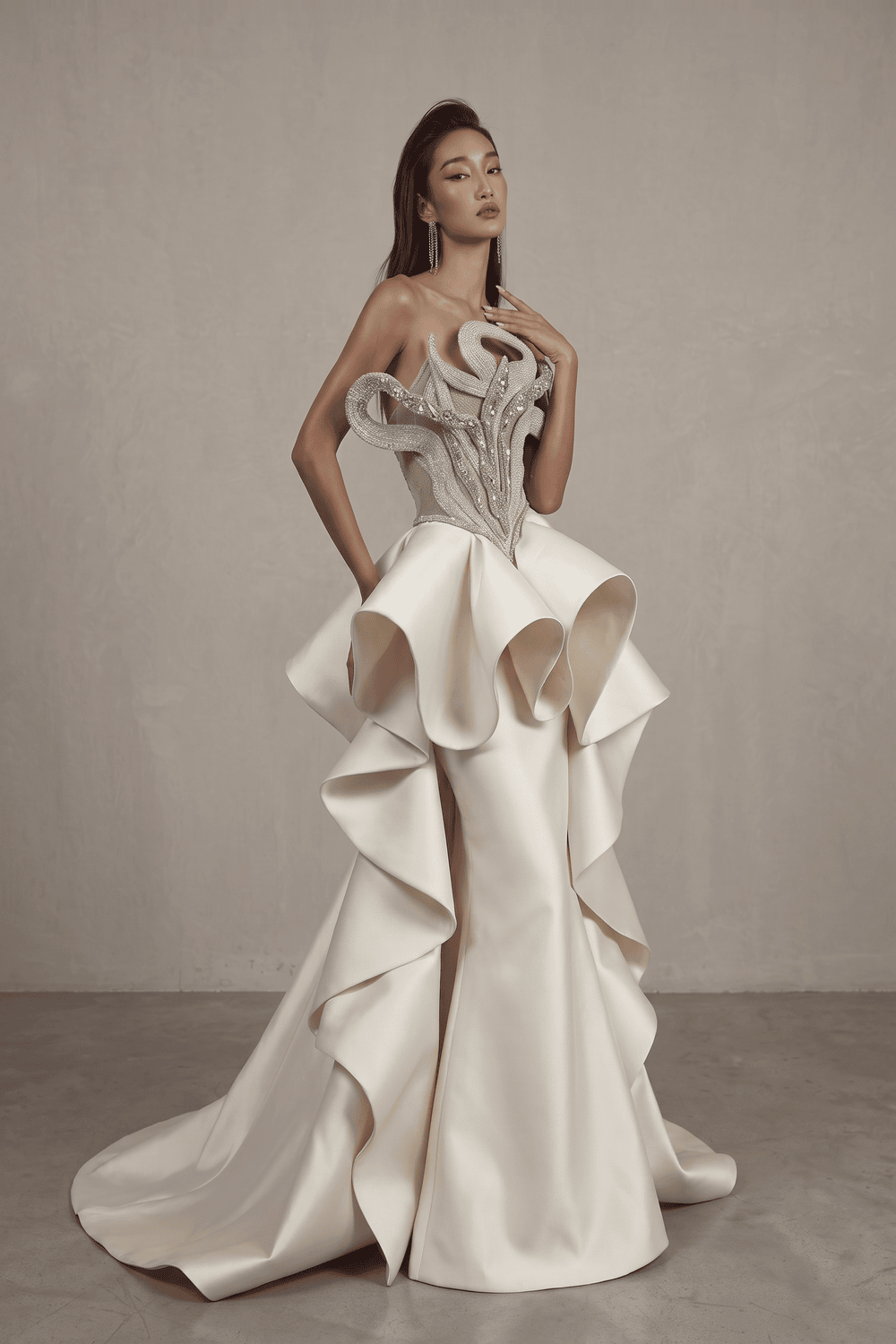 Strapless Evening Gown