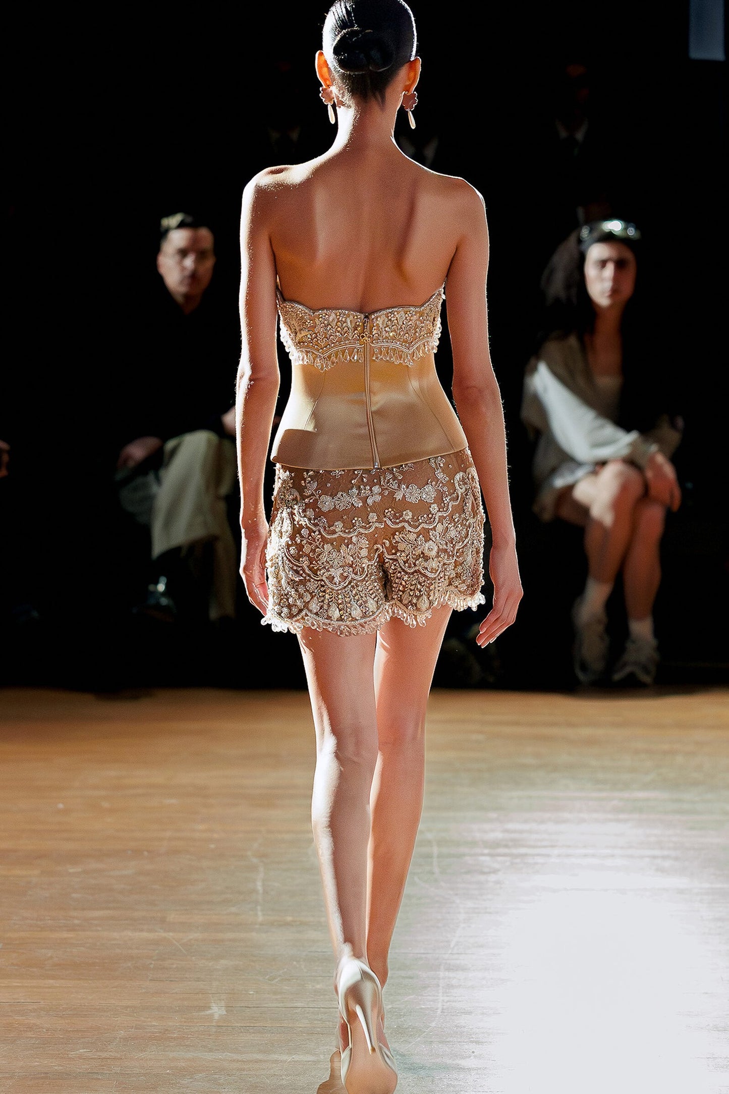 Strapless Top and Mini Shorts