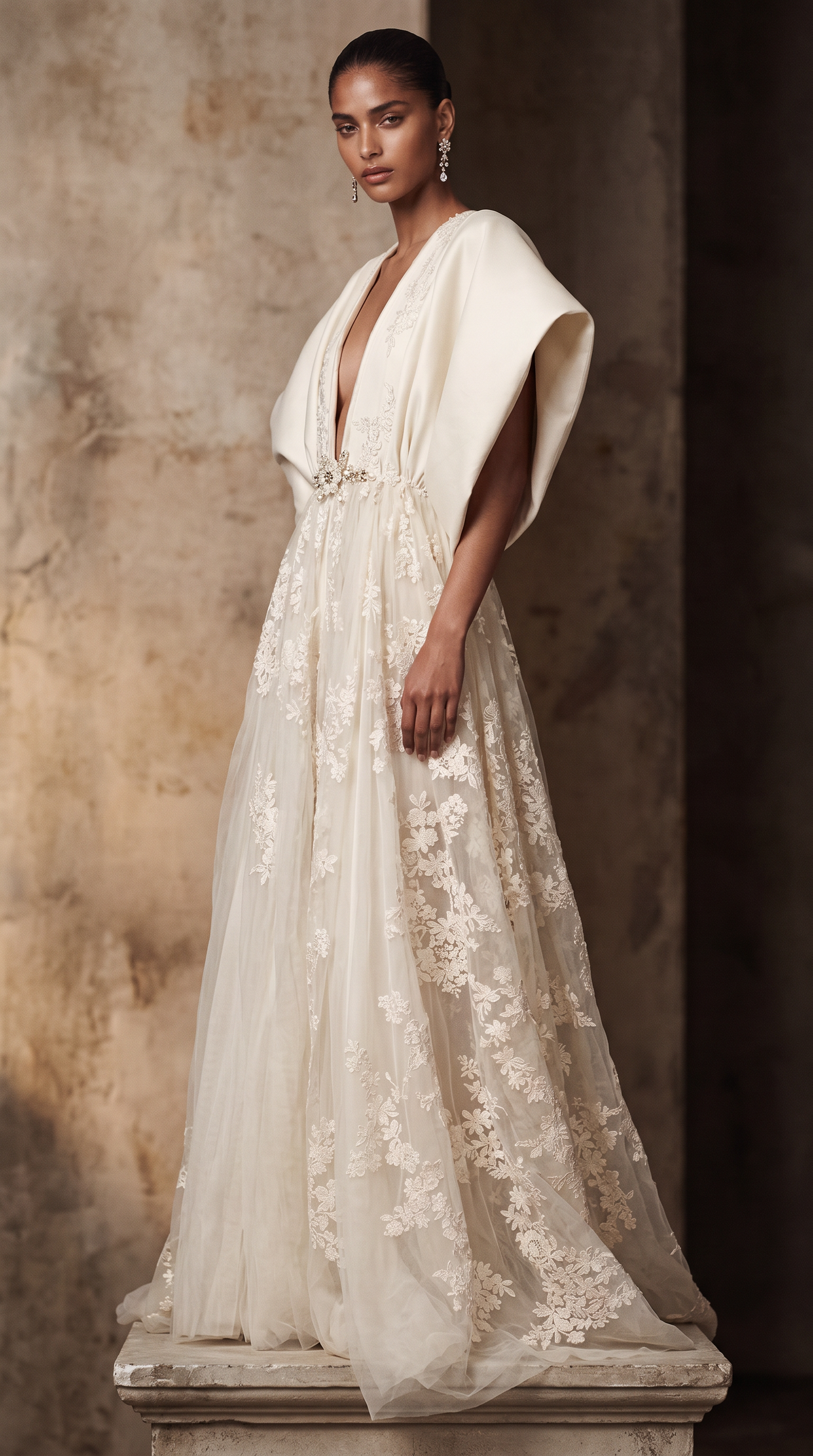 Plunge Neck Kaftan