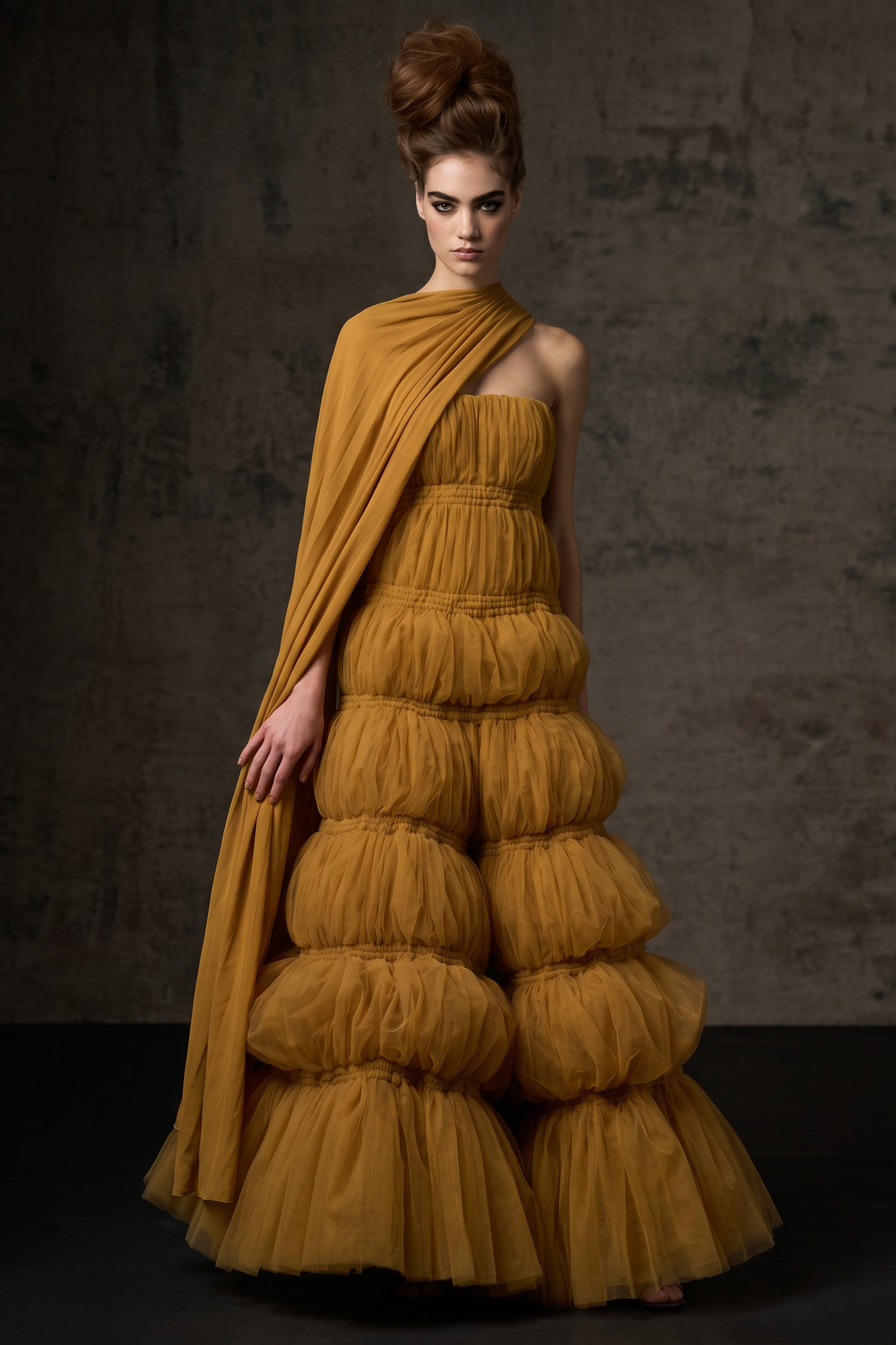 Asymmetric One-Shoulder Gown