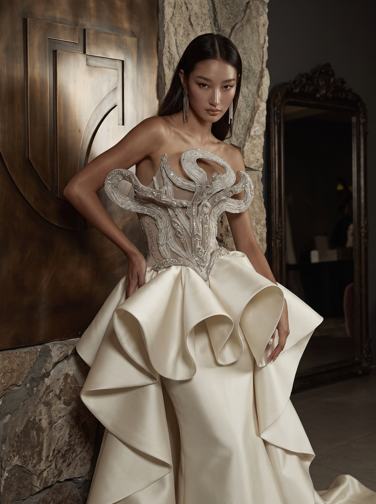 Strapless Evening Gown
