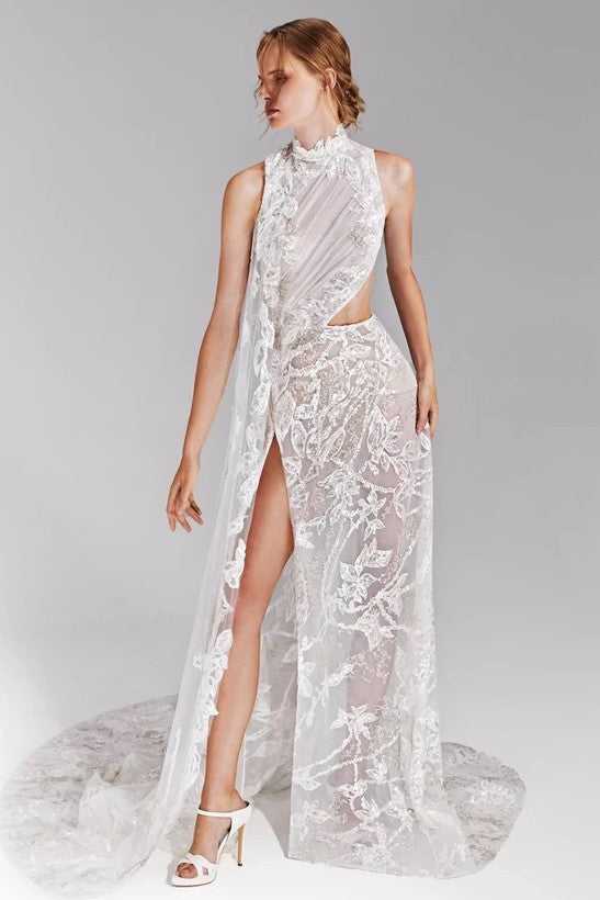 One-Side Cape Dress