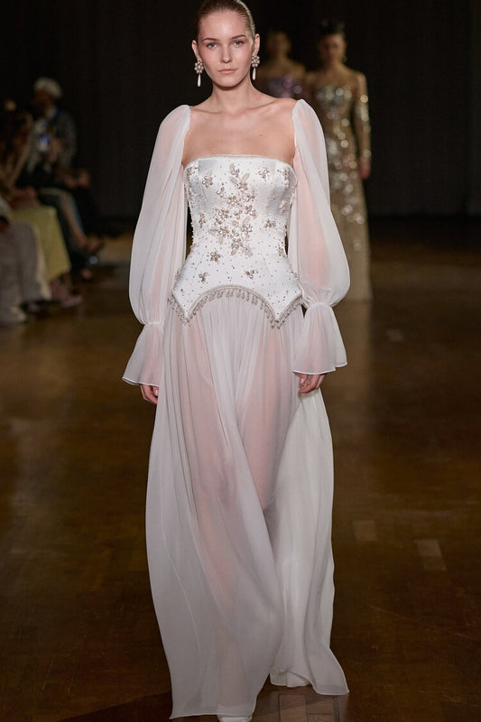 Long Sleeve Sheer Maxi Dress